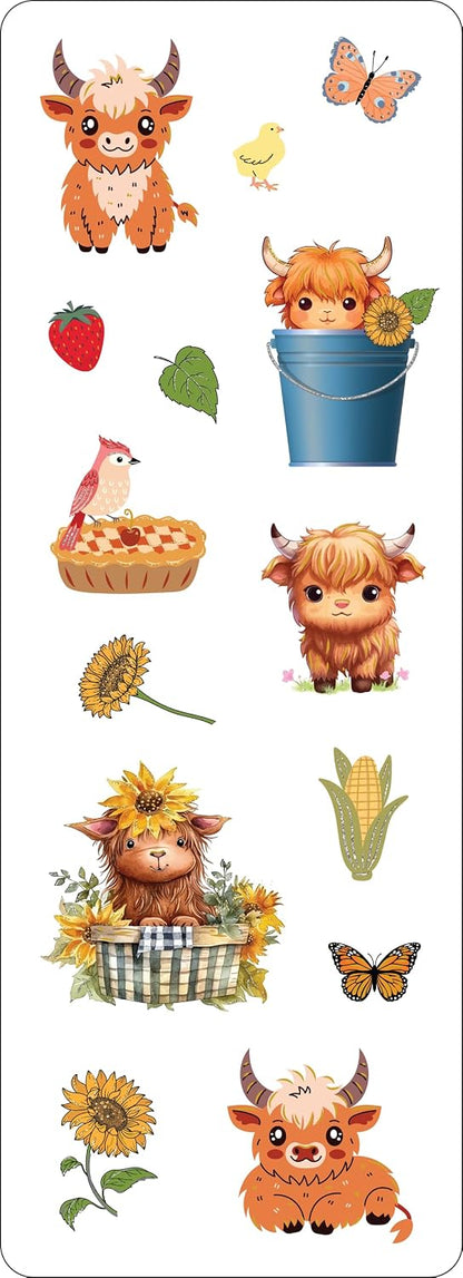 Sticker Set Highland Cow 70pc 347138