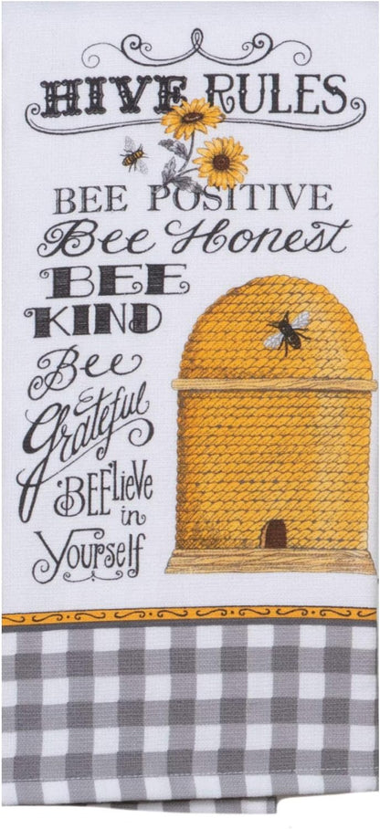 -Tea Towel&nbsp; Hive Rules Dual Purpose Terry R5812