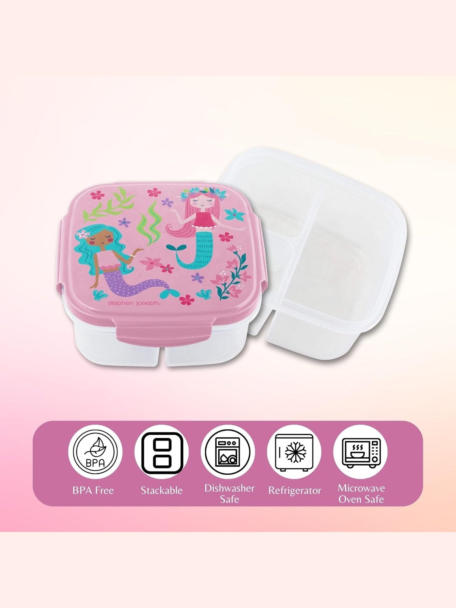Snack Box With Ice Pack Pink Mermaid Sj-1176-28 