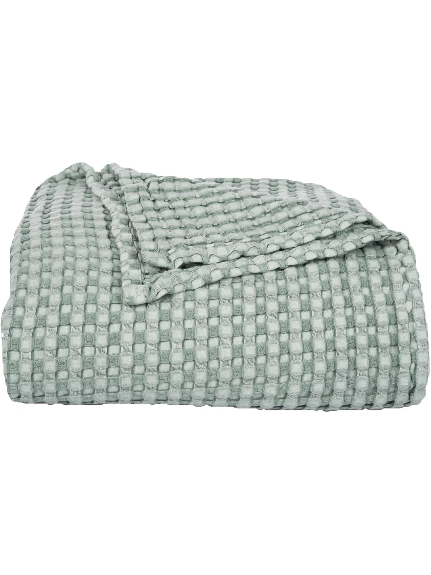 Throw&nbsp; Sage Bamboo Waffle Blanket&nbsp; 50x70" A82890s.5070