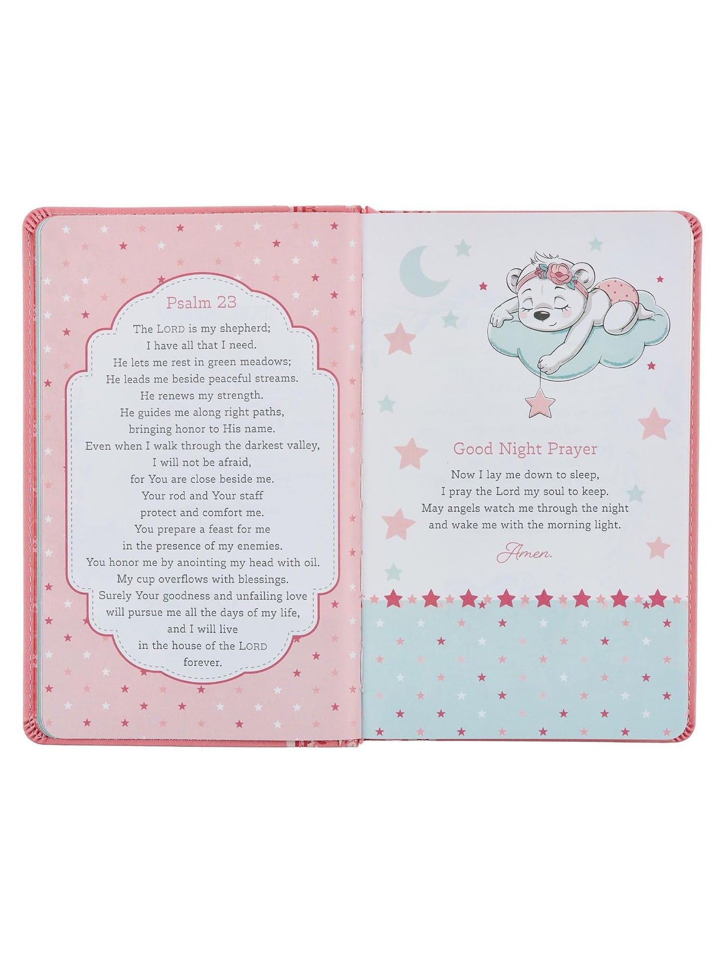 Book Bible Infant Pink&nbsp; Faux Leather Bnlt05
