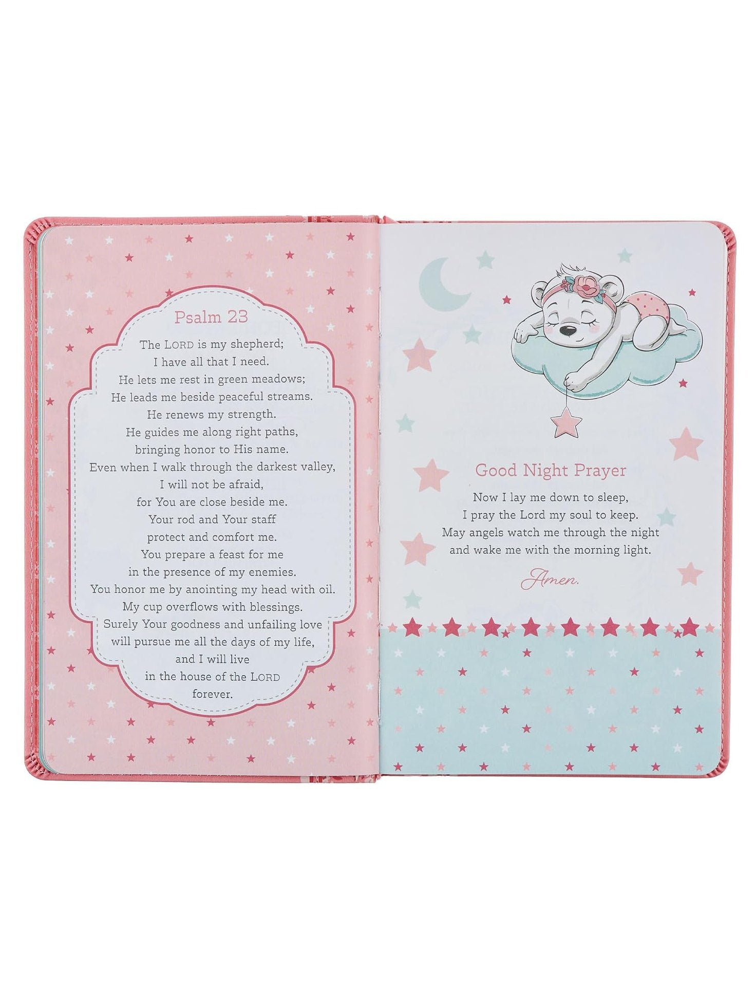 Book Bible Infant Pink&nbsp; Faux Leather Bnlt05