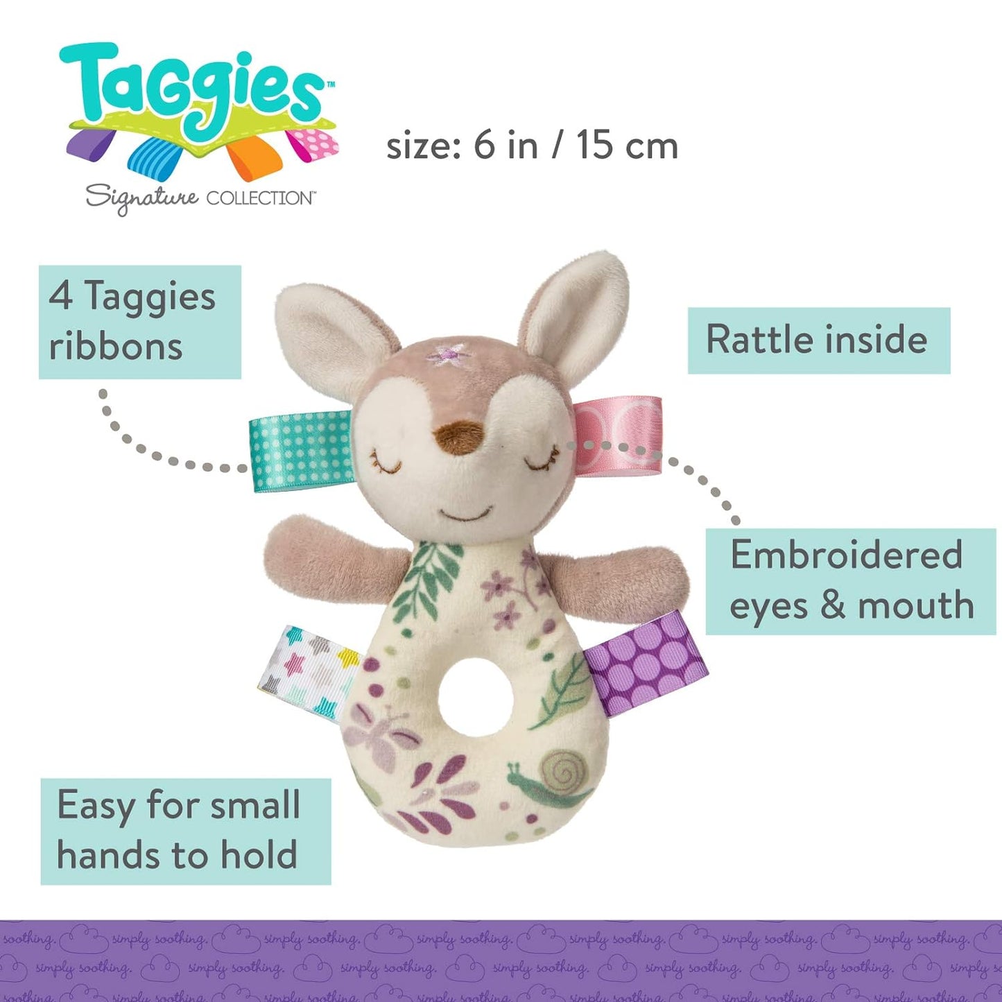 Rattle Taggies Flora Fawn Rattle 40250 