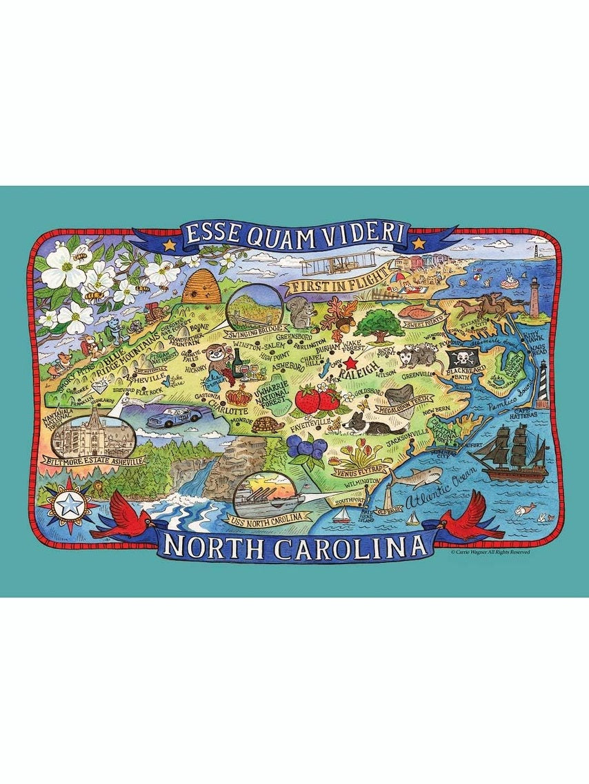 Tea Towel/Wall Hanger  North Carolina Ad 18x28"  F2187 