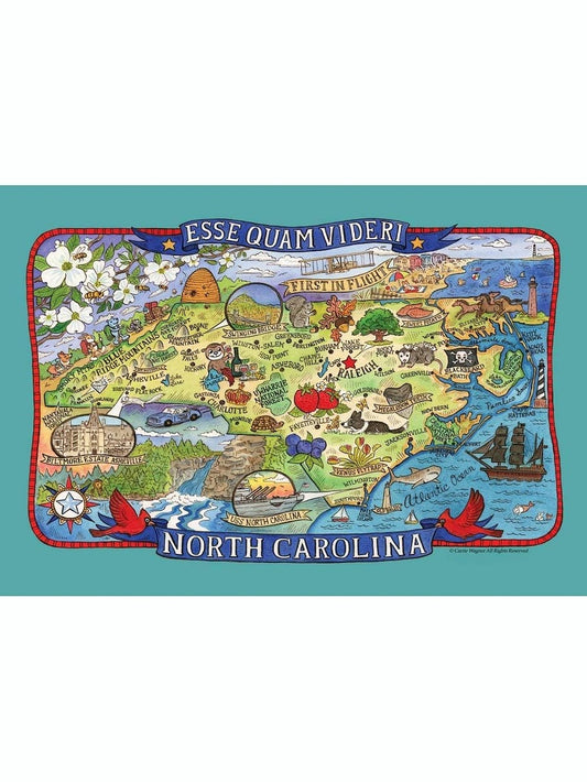 Tea Towel/Wall Hanger  North Carolina Ad 18x28"  F2187 