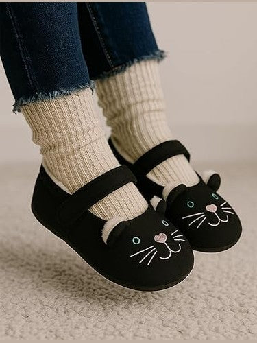 Slippers Baby Patch Pal Black Kitty bmjfa-kitty