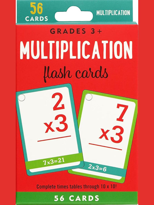 Flash Cards 56 Cards Multiplication Children's 337023