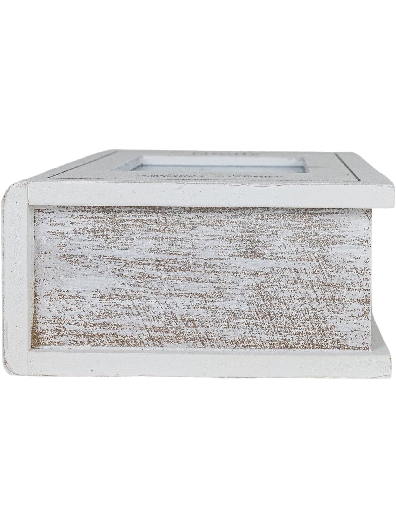 Picture Book 4x6" Fabric Covered Wood White Ffrd11038