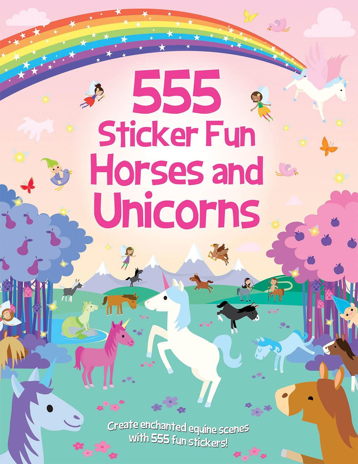 Sticker Book Horses &amp; Unicorns 555 Stickers Children's 391460