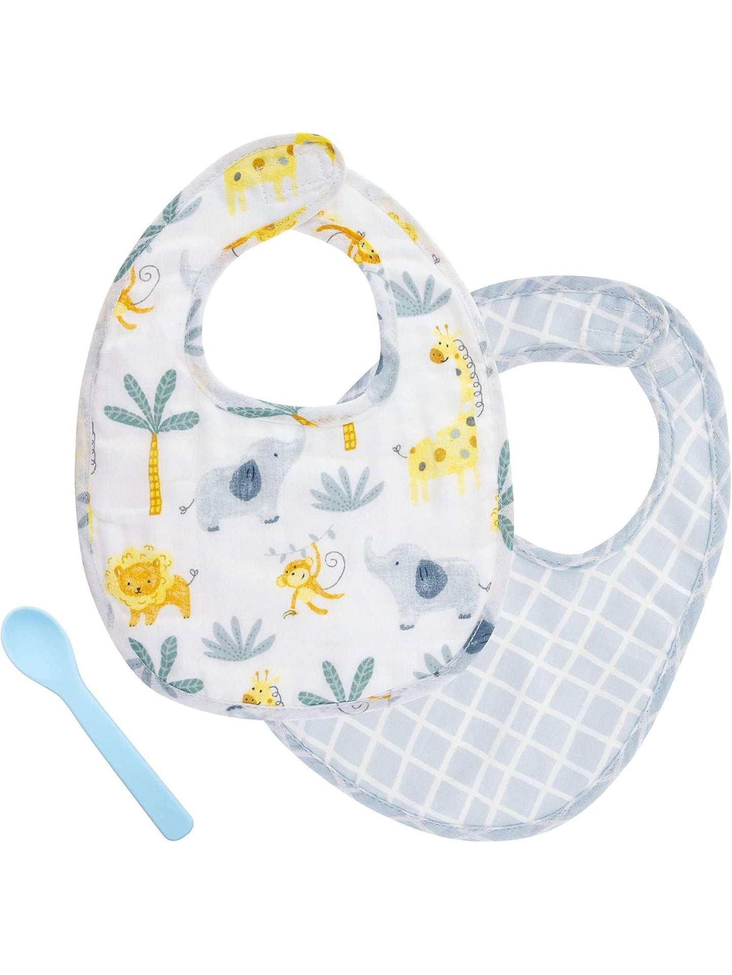 Bib Set Muslin 2pk Zoo Sj-1225-34 