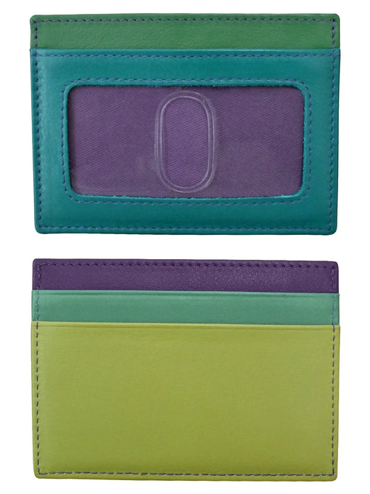 ID / Credit Card Holder Cool Tropic Colored Leather 7201