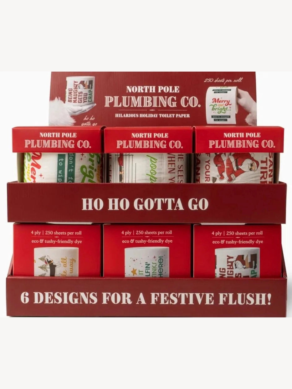 Toilet Paper North Pole Pluming 6 Styles Christmas XTP12