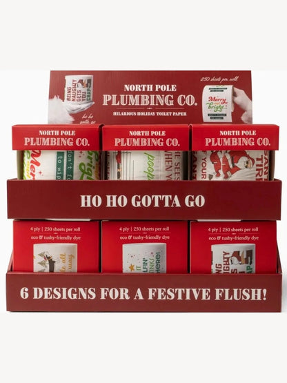 Toilet Paper North Pole Pluming 6 Styles Christmas XTP12
