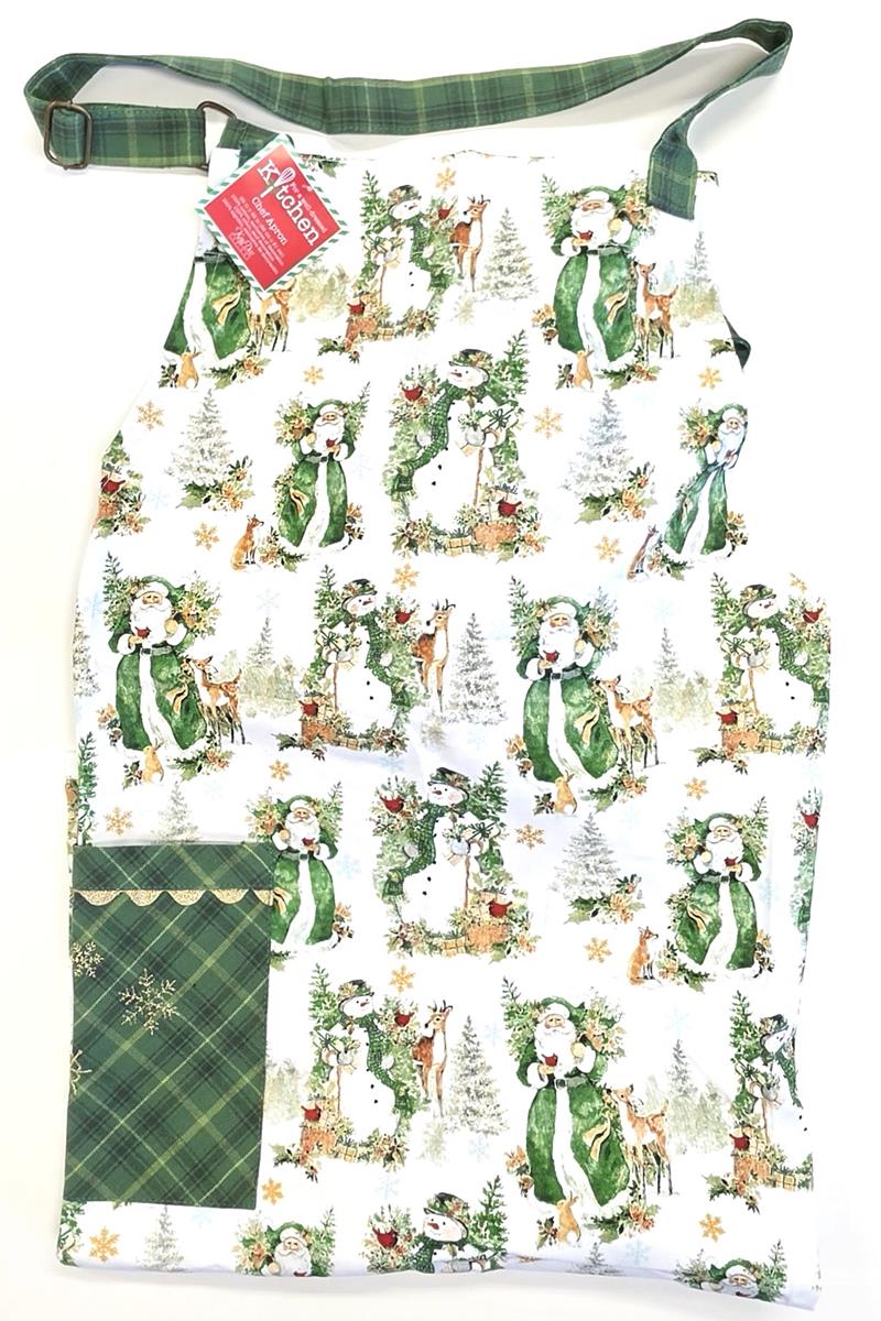 Kay Dee-Apron&nbsp; Sage Santa Christmas Women's H8331