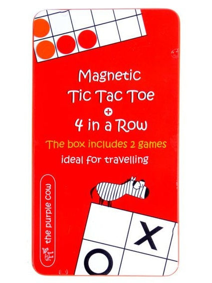 The Purple Cow-Magnetic Tic Tac Toe/4 In A Row&nbsp; Ideal For Traveling Game&nbsp; 018