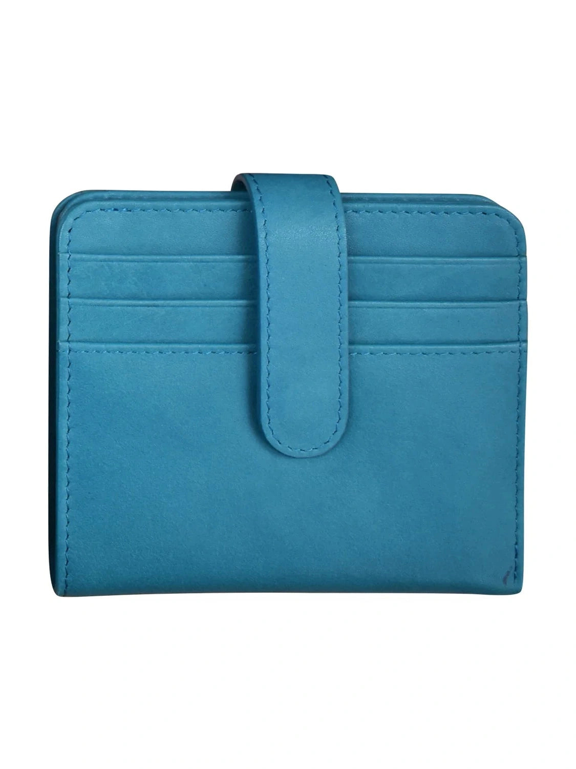Wallet Small Bifold Jeans Blue Leather RFID Blocking  7301 