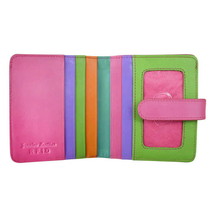 Wallet Small Bifold Palm Beach Leather RFID Blocking 7301 