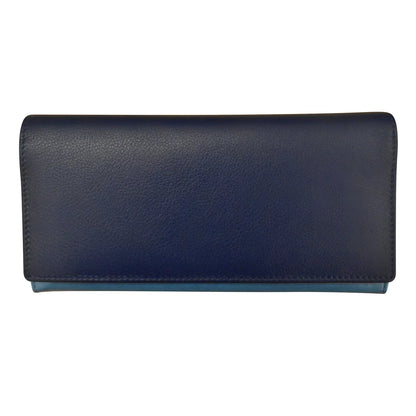 Denim Multi-Rosemary-Rfid Leather Wallet 