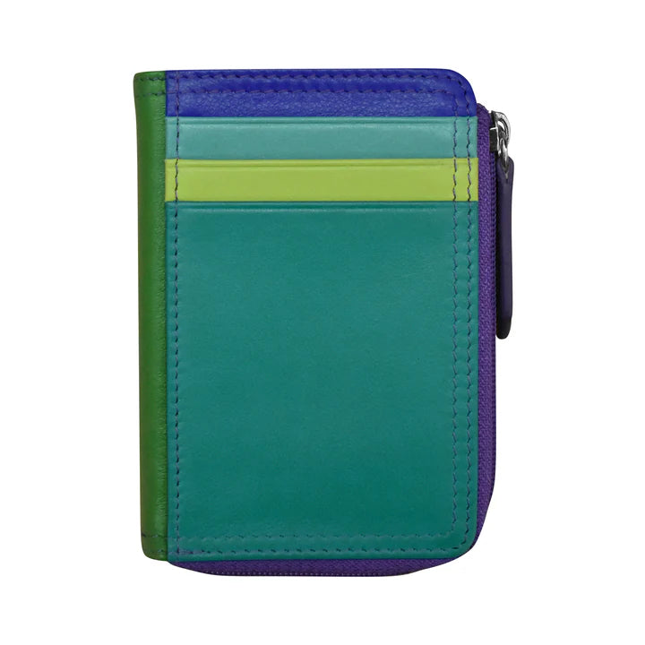 Credit Card Holder Vertical Split Cool Tropics Leather RFID Blocking7411 