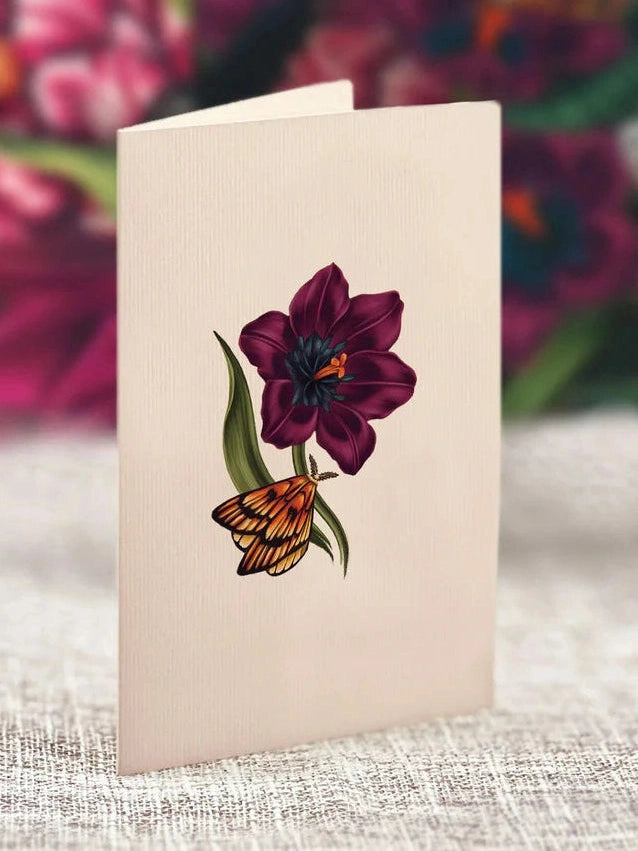Flower's Boutique Paper Cards  Pop Up 6"Mini Moonlight Garden 7416