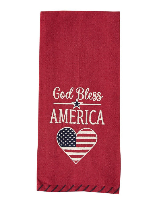 T Towel&nbsp; God Bless America Red 7499-278