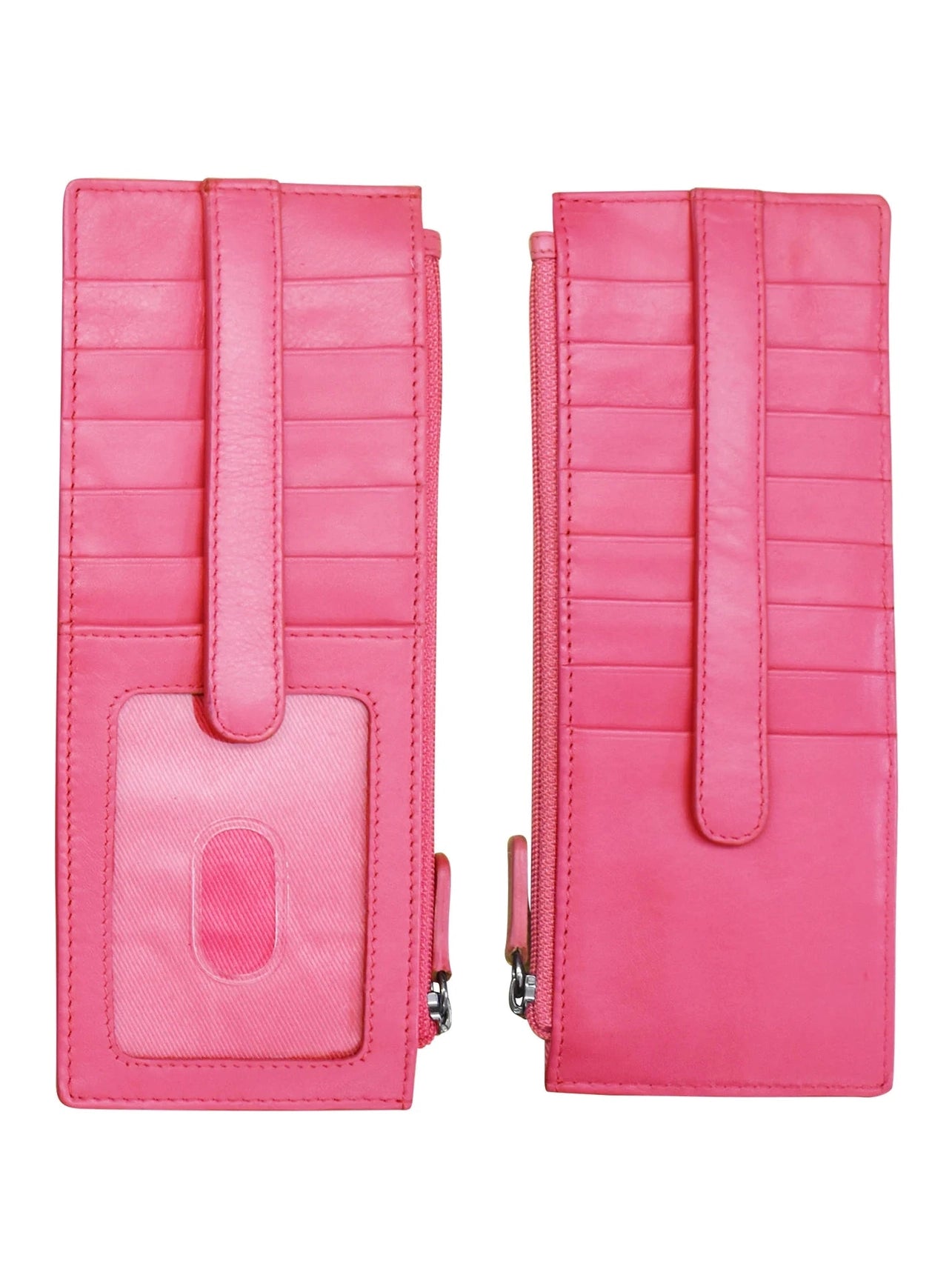  Indian Pink&nbsp; Leather Double Sided Long Credit Card Holder 7800