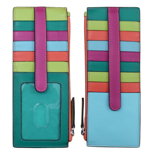 Multi Paradise-Leather Double Sided Long Credit Card Holder 