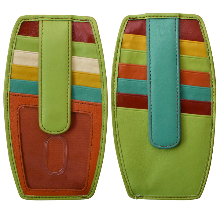 Credit Card Holder Double Sided Citrus Leather RFID Blocking 7804 