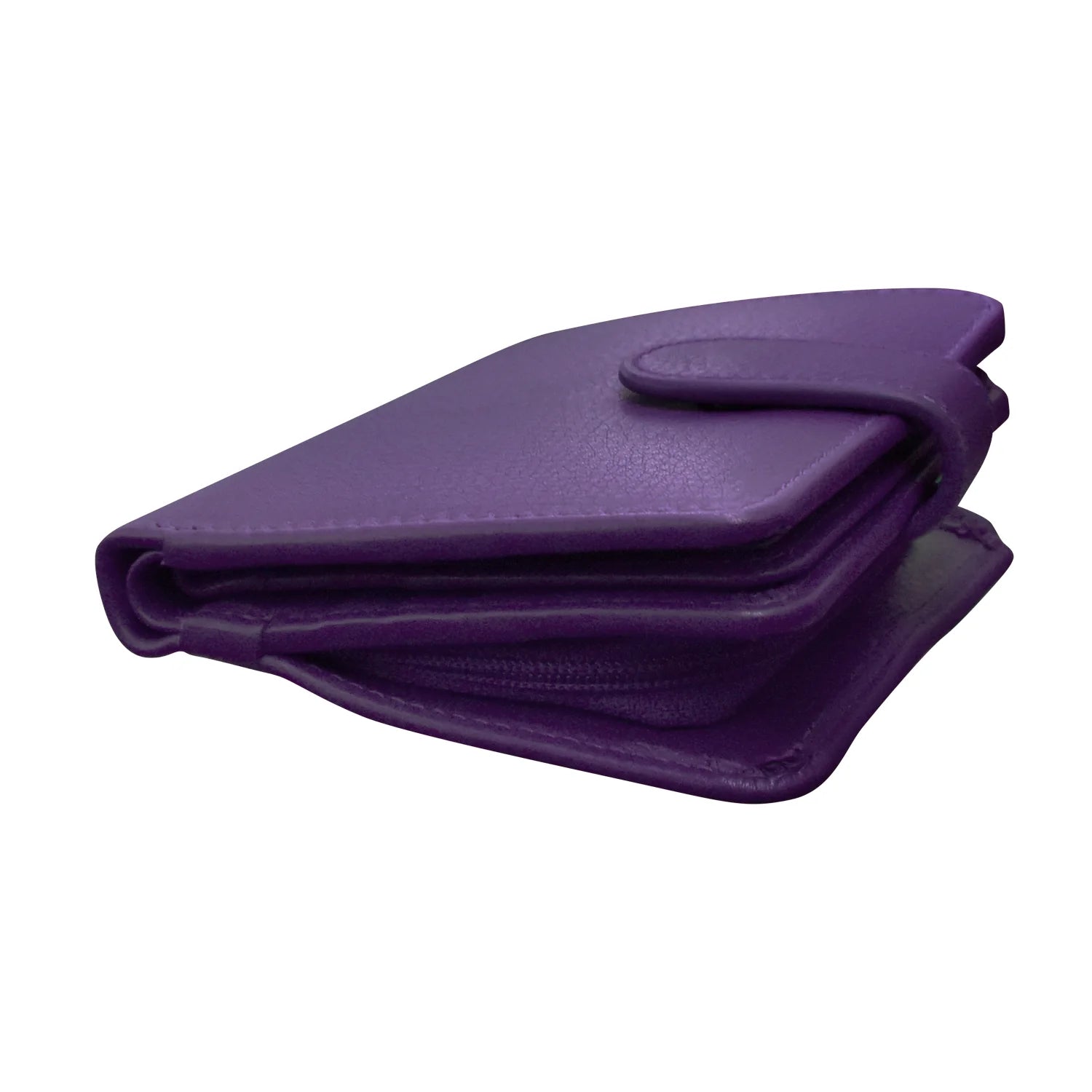 Purple-Small Euro Rfid Leather Wallet 