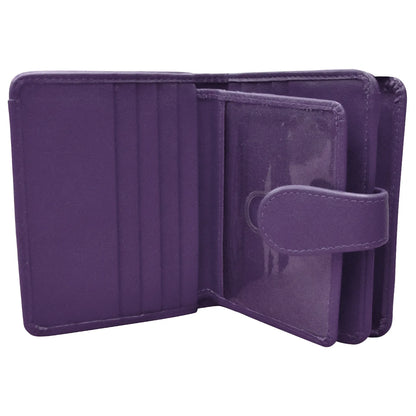 Purple-Small Euro Rfid Leather Wallet 