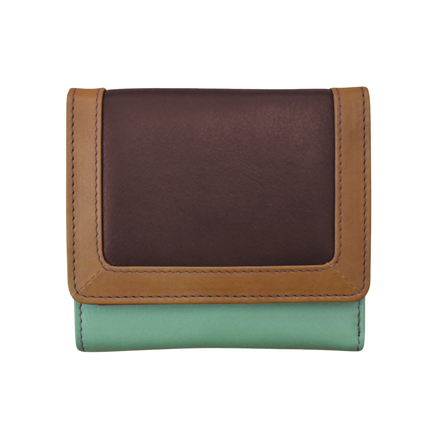 Sage Multi-Small Trifold Rfid Leather Wallet 