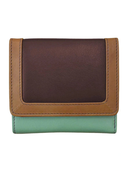 Wallet Trifold Small Sage Multi Colored Rfid Protected 7824