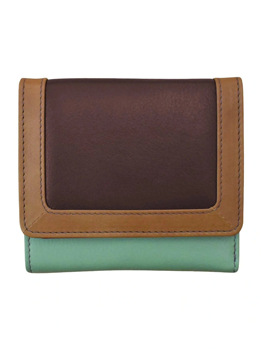 Wallet Trifold Small Sage Multi Colored Rfid Protected 7824