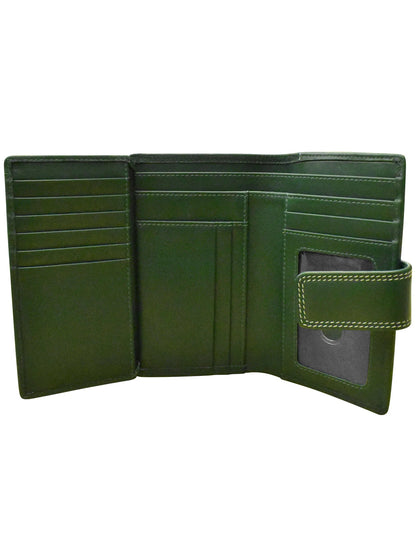 Midi Wallet Hunter Green Leather 7826 