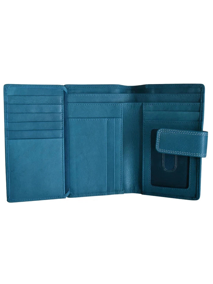 Midi Wallet Jeans Blue Leather 7826 