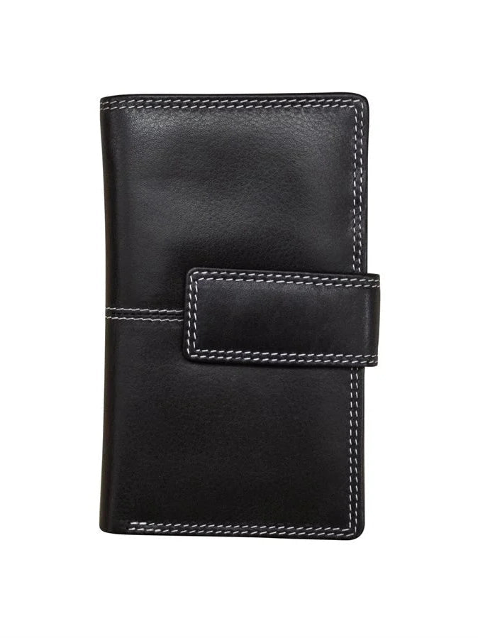 Midi Wallet Black Leather 7826 