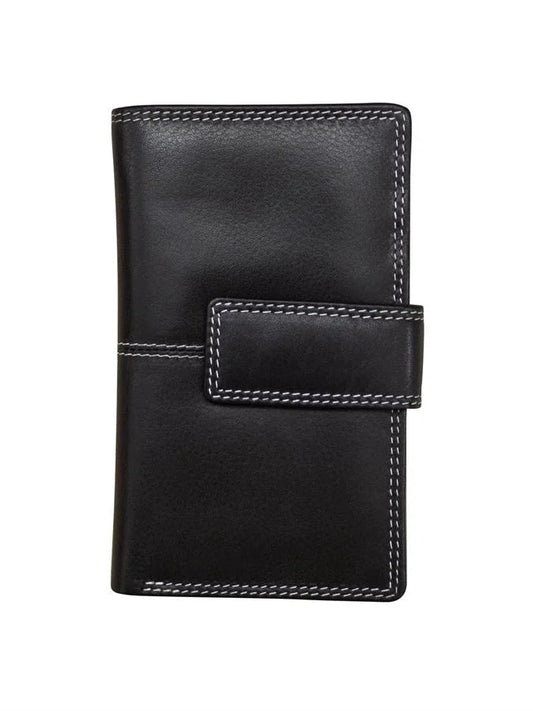 Midi Wallet Black Leather 7826 