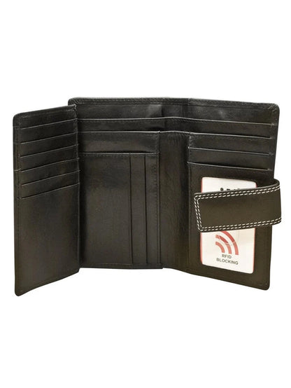 Midi Wallet Black Leather 7826 