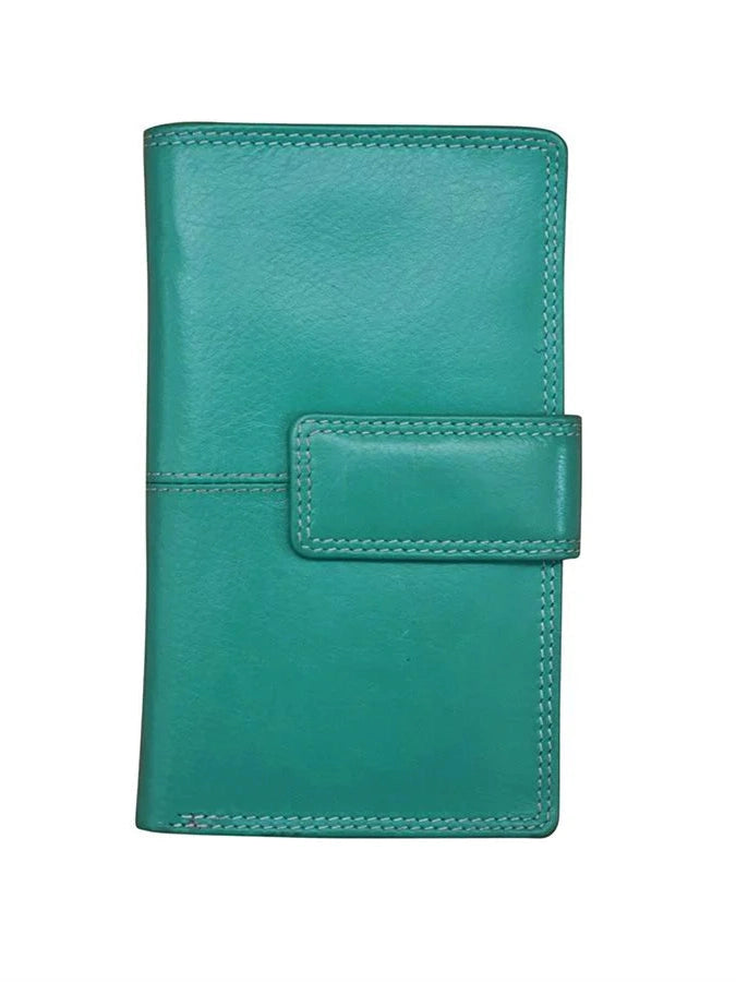 Midi Wallet Aqua Leather 7826 