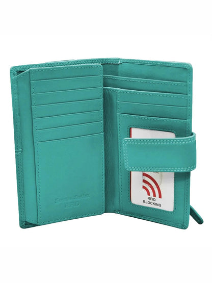 Midi Wallet Aqua Leather 7826 