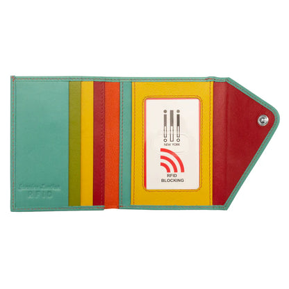 Wallet Small Triangular Flap Citrus Leather RFID Blocking 7839 