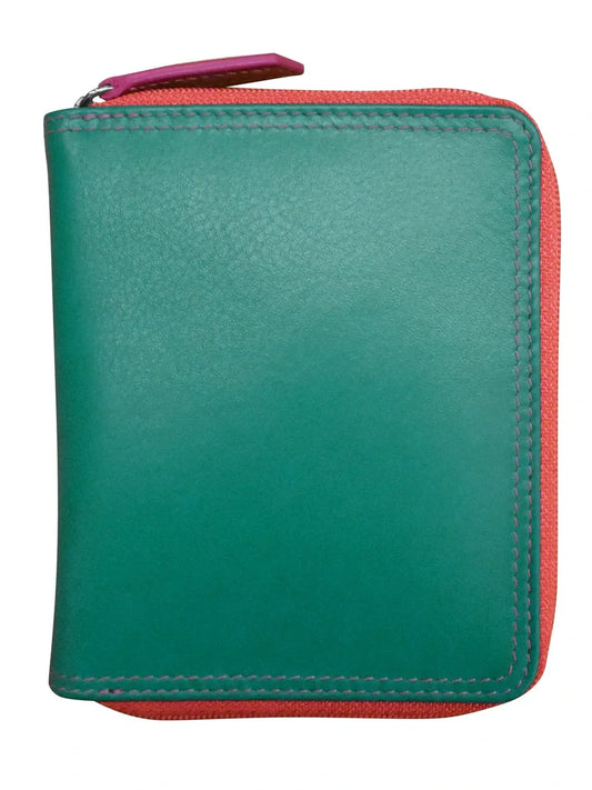 Wallet Paradise Multi Small Zip Rfid Leather 7858 