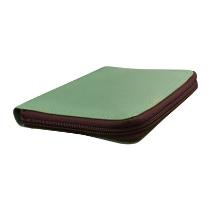 Sage Multi-Small Zip Rfid Leather Wallet 