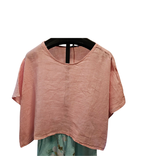 Pancho Top  Linen Rosa Pink 2861a 