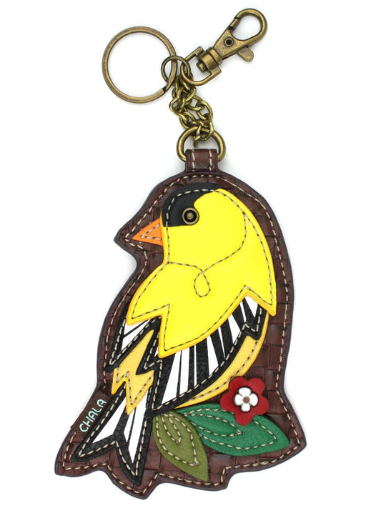 Coin Purse / Key Fob  Yellow Gold Finch 806Gfo 