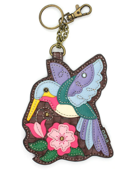 Coin Purse / Key Fob  Hummingbird A Purple 806hbao 