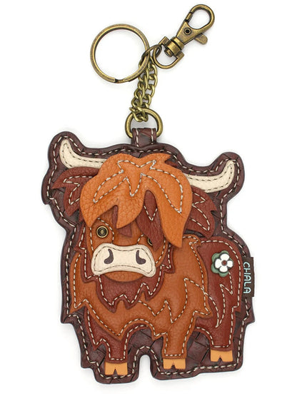 Coin Purse / Key Fob  Highland Cow 806hco 