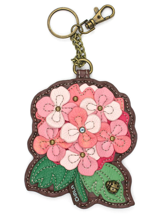Coin Purse / Key Fob  Pink Hydrangea 806HDAO 