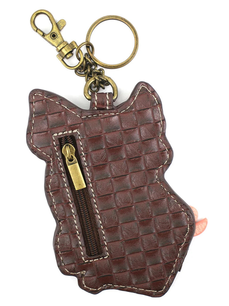 Coin Purse / Key Fob  Pink/White Pig 806piao 