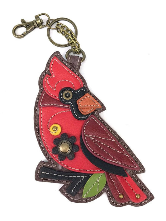 Coin Purse / Key Fob  Red Cardinal 806Cdo 